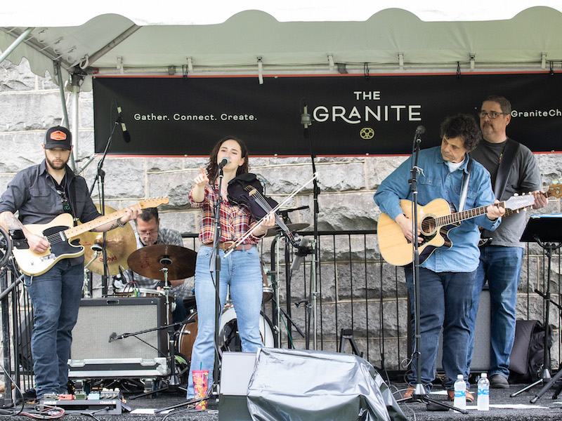 North County Band on outdoor stage at The Granite